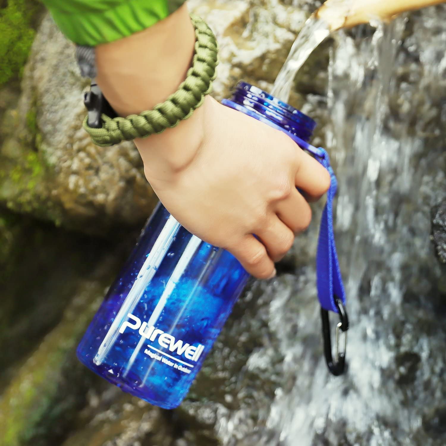 Vannflaske med innebygd filter 650 ml